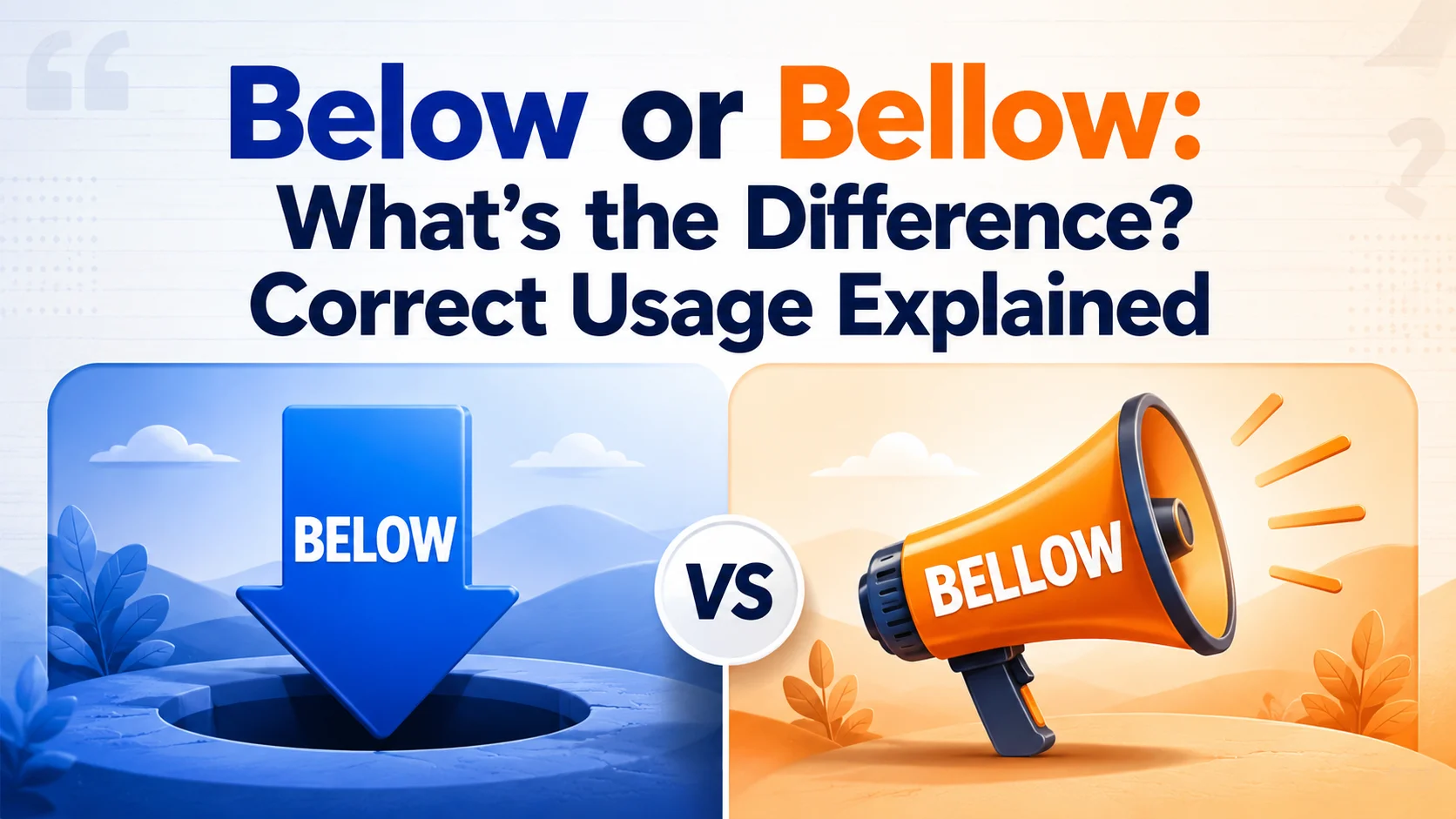Below or Bellow: What’s the Difference? Correct Usage Explained