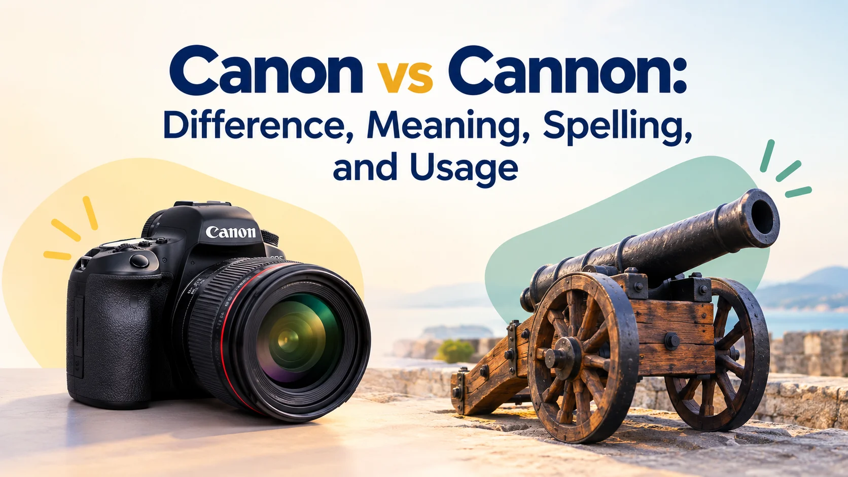 Canon vs Cannon: Difference, Meaning, Spelling, and Usage