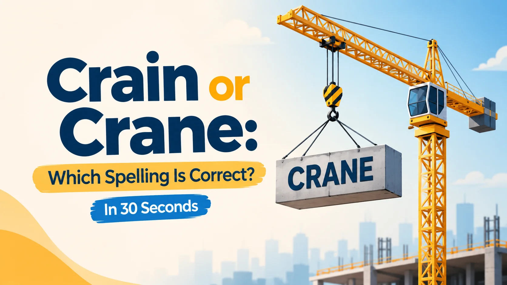 Crain or Crane: Which Spelling Is Correct? 🏗️ In 30 Seconds