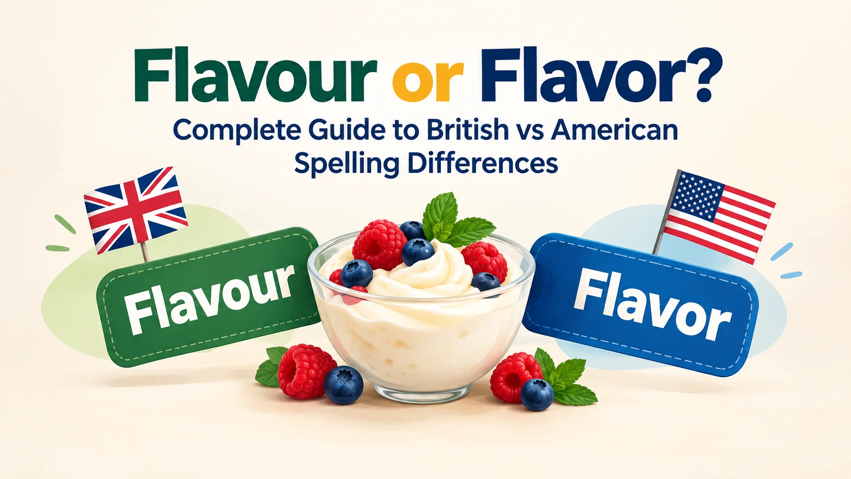 Flavour or Flavor? Complete Guide to British vs American Spelling Differences