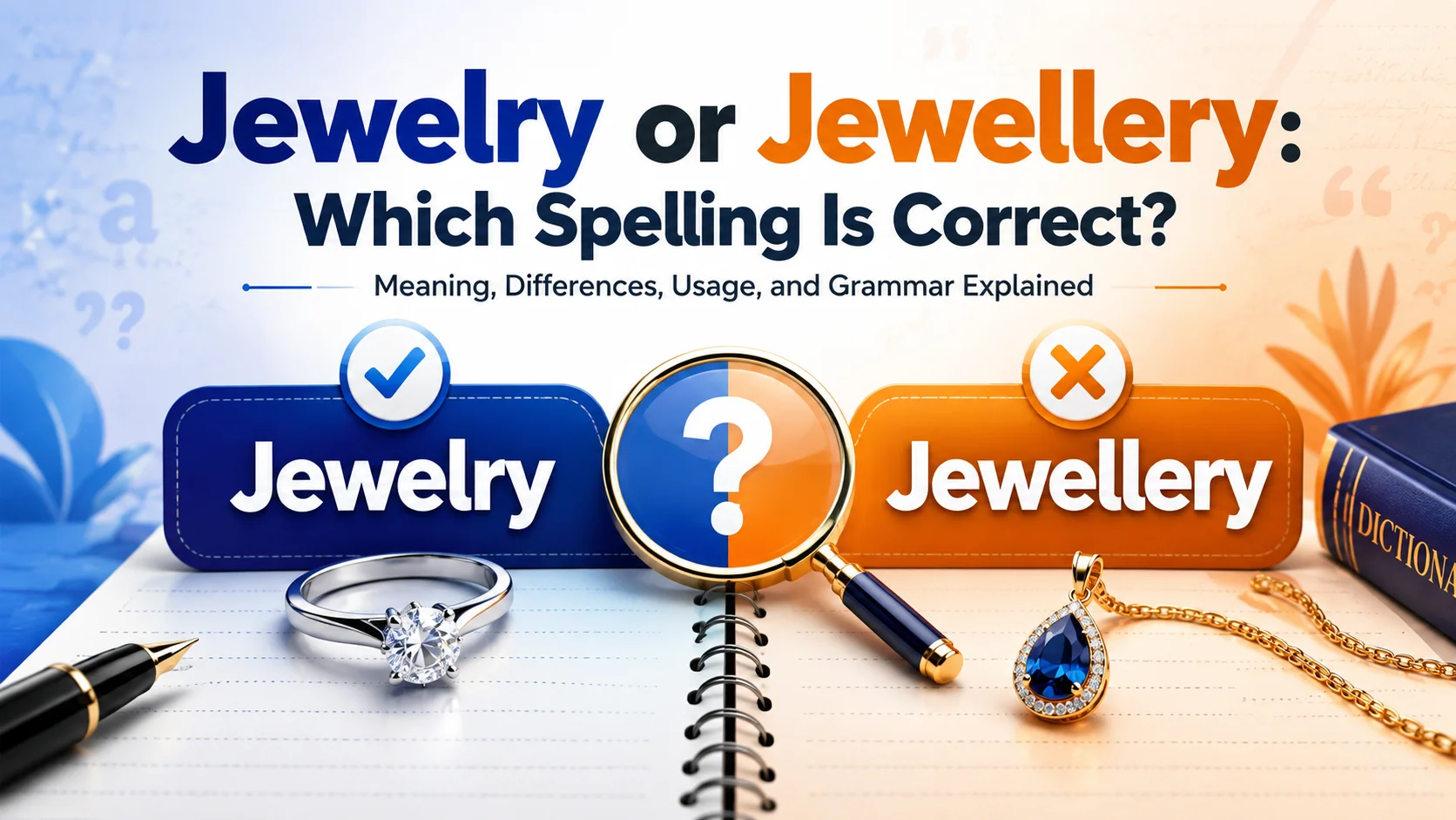 Jewelry or Jewellery: Which Spelling Is Correct? Meaning, Differences, Usage, and Grammar Explained