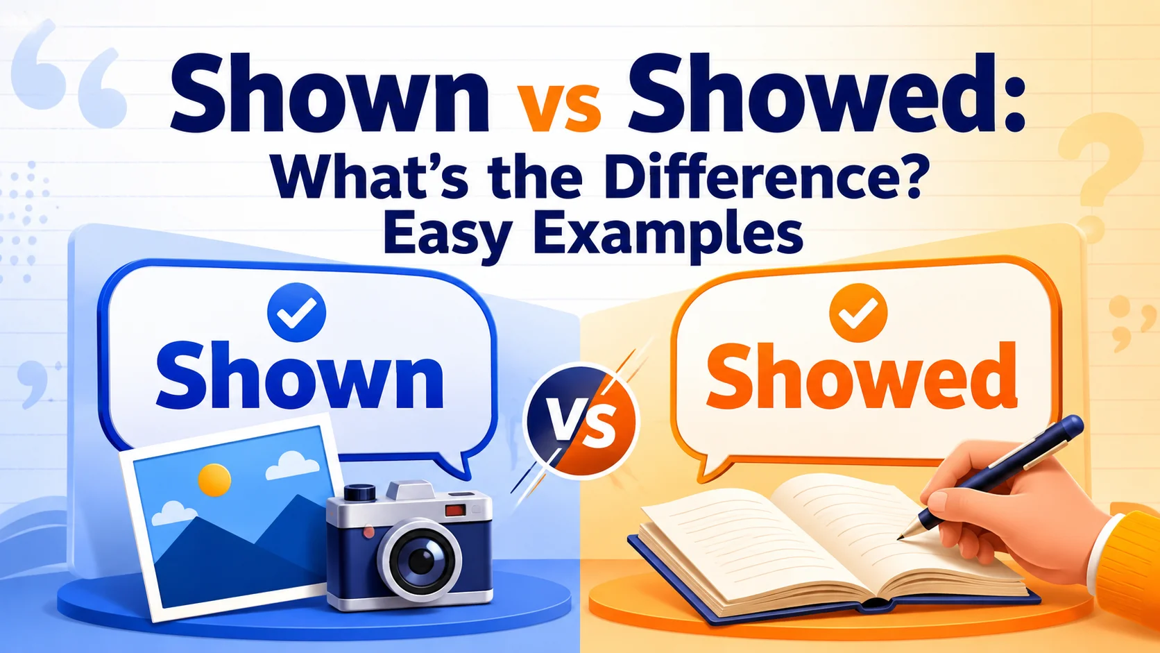 Shown vs. Showed: What’s the Difference? Easy Examples