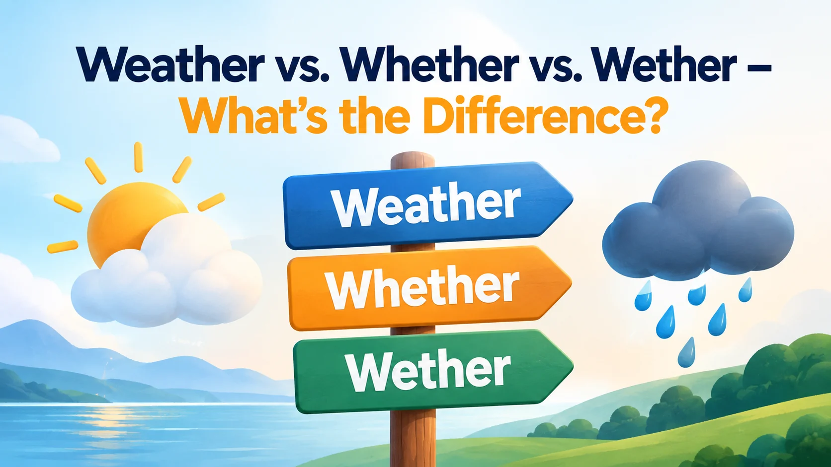 Weather vs. Whether vs. Wether – What’s the Difference?