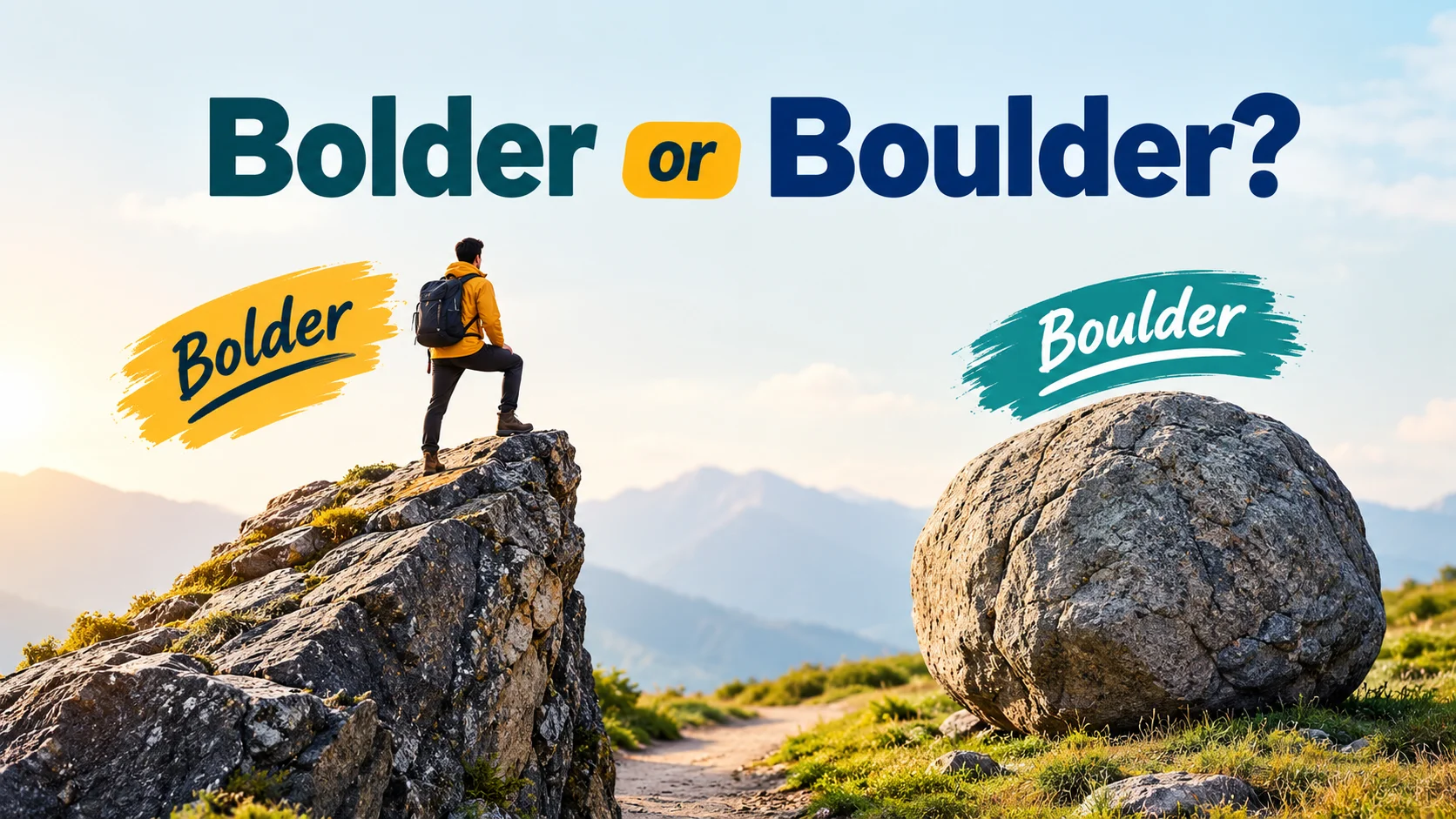 Bolder or Boulder? Meaning, Differences, Examples, and Which One to Use