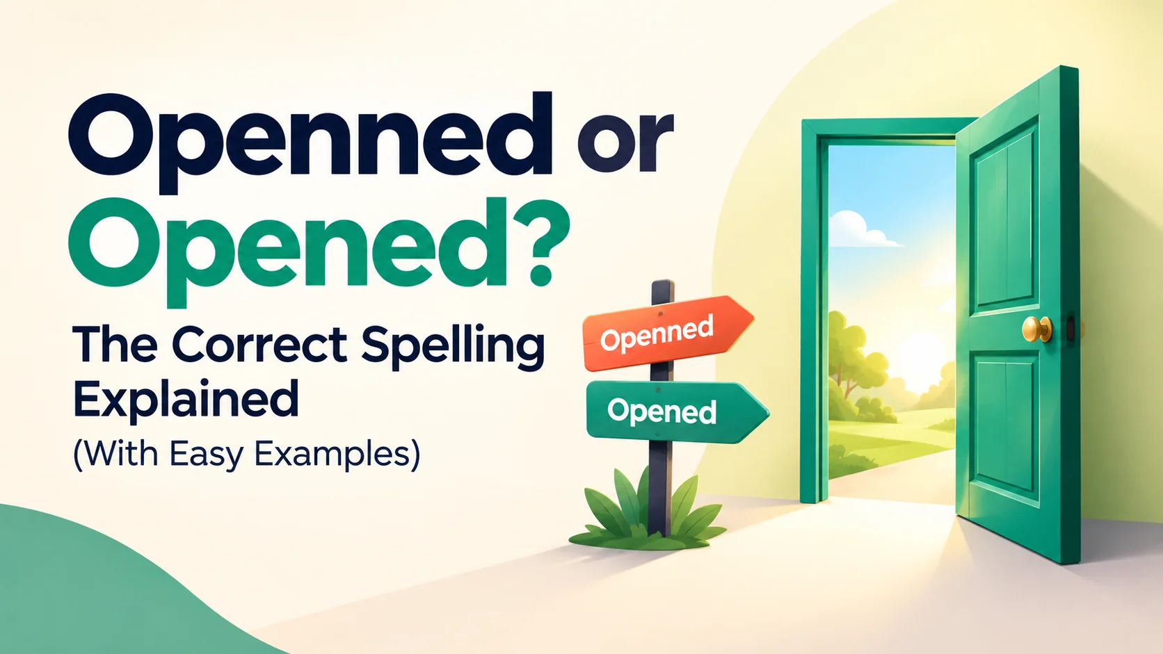 Openned or Opened? The Correct Spelling Explained (With Easy Examples)