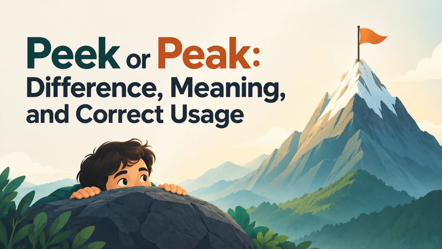 Peek or Peak: Difference, Meaning, and Correct Usage